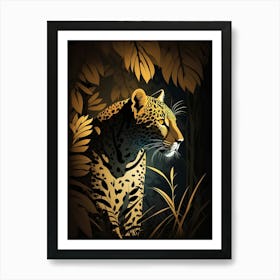 Leopard In The Jungle 2 Art Print