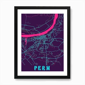 Perm Map Poster 1 Art Print