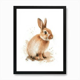 Mini Satin Rabbit Nursery Illustration 4 Art Print