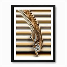 Tiger In Motion Art Print