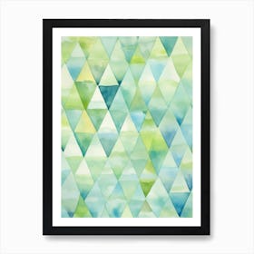 Watercolor Triangles 6 Art Print