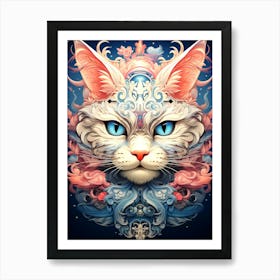 Cat Head Art Print