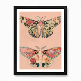 Radiant Butterflies William Morris Style 3 Art Print