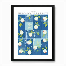 Mercado De La Fruta Plums Illustration 3 Poster Art Print