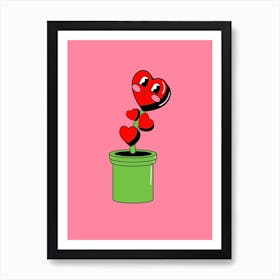 Heart In A Pot Art Print