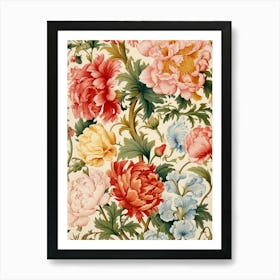 Peonies Wallpaper 5 Art Print