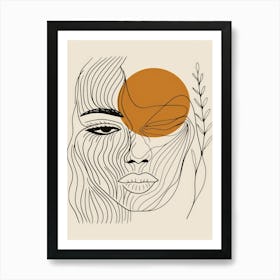 Woman'S Face 5 Art Print