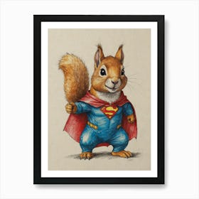 Super Squirrel 3 Art Print