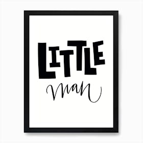 Little Man Black Art Print