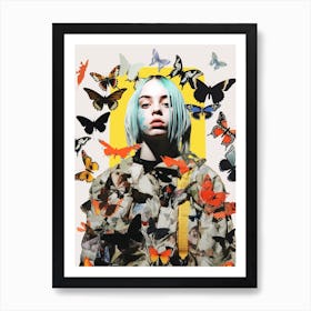 Billie Eilish Butterfly Collage 4 Art Print