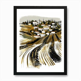 Village In The Countryside Art Print