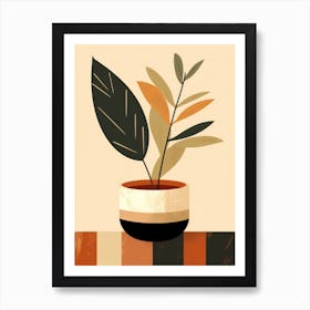 Abstract Of A Potted Plant Art Print