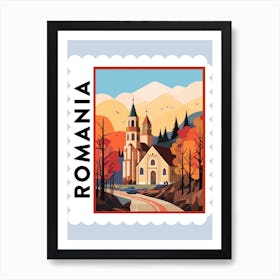 Romania 2 Travel Stamp Poster Art Print