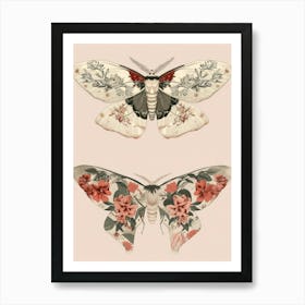 Spring Butterflies William Morris Style 7 Art Print