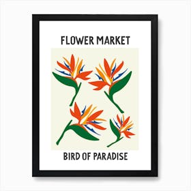 Flower Market Poster Bird Of Paradise Art Print