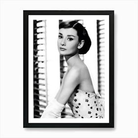 Audrey Hepburn Black And White Fashion Vintage Photography Glam Room Old Hollywood Art Print