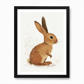 Mini Rex Rabbit Nursery Illustration 1 Art Print