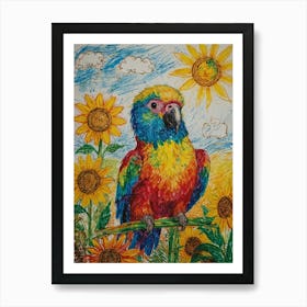 Colorful Parrot 16 Art Print