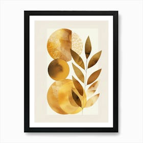 Gold Leaves 6 Art Print