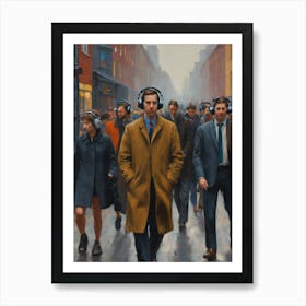 Group Of People Listening To Music Art Print