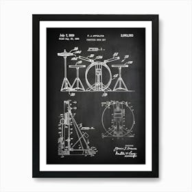 Drummer Gifts Drummer Art Drum Decor Drum Set Drum Blueprint Drum Poster Drum Wall Art Drum Patent Picture Md2831 Art Print