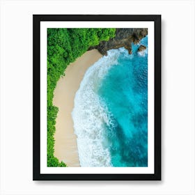 Aerial View Of A Tropical Beach 2 Art Print