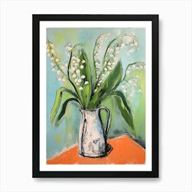 Flower Painting Fauvist Style Lily Of The Valley 1 Art Print