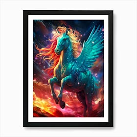 Unicorn With Wings Art Print