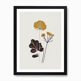 Coltsfoot Spices And Herbs Retro Minimal 1 Art Print
