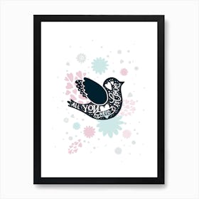 All You Need Is Love Bird Art Print