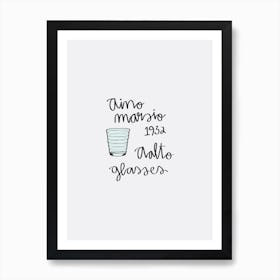 Aino Marsio Aalto Glasses Art Print