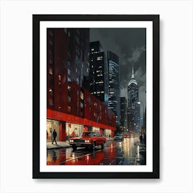 New York City At Night 1 Art Print