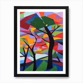 Sitka Spruce Tree Cubist Art Print