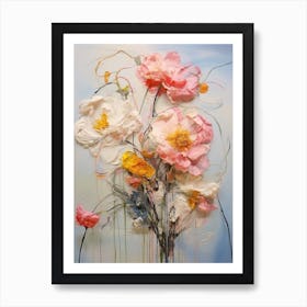 Abstract Flower Painting Peony 3 Art Print