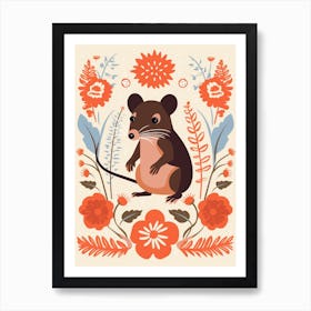 Baby Animal Illustration  Shrew 1 Art Print