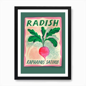 Radish Seed Packet Art Print