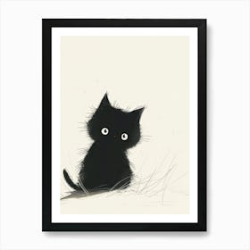 Black Cat Art Print