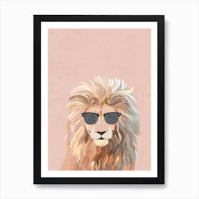 Lion In Sunglasses 3 Art Print