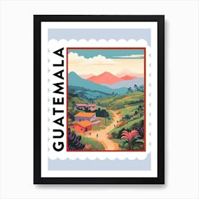 Guatemala Travel Stamp Poster Art Print