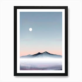 Foggy Mountain Landscape Art Print