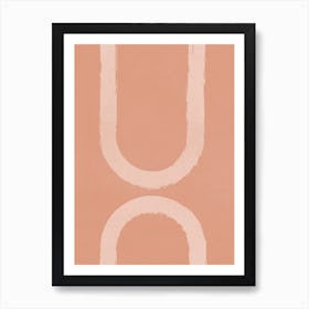 Abstract Brush Stroke 5 In Terracotta Art Print