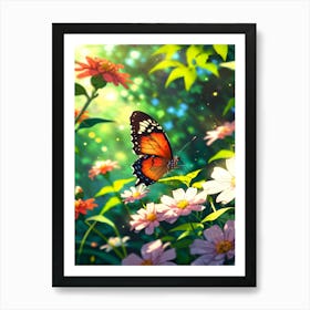 Butterfly In The Garden 9 Art Print