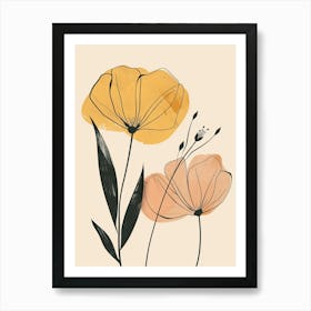 Glasgow Flower Market Boho Minimalist Style Art Print