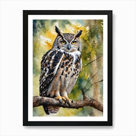 Barred Eagle Owl 1 Art Print