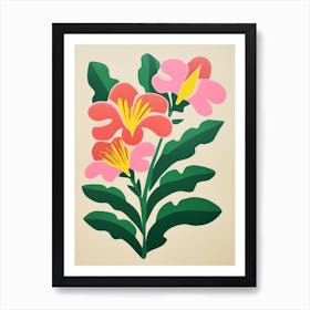 Cut Out Style Flower Art Lily 4 Art Print