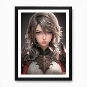 Portrait Of A Girl In Armor Art Print