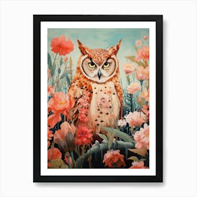 Eastern Screech Owl 1 Detailed Bird Painting Art Print