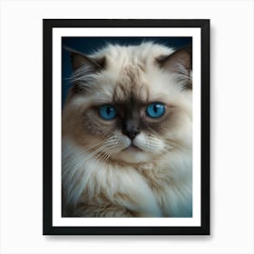 Blue Eyes Cat Art Print