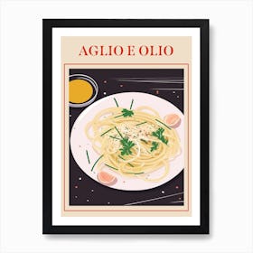 Aglio E Olio Italian Pasta Poster Art Print