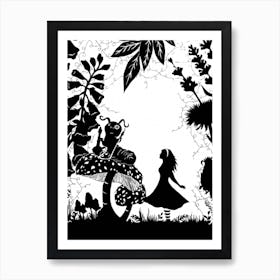 Curious Conversation with Alice Art Print